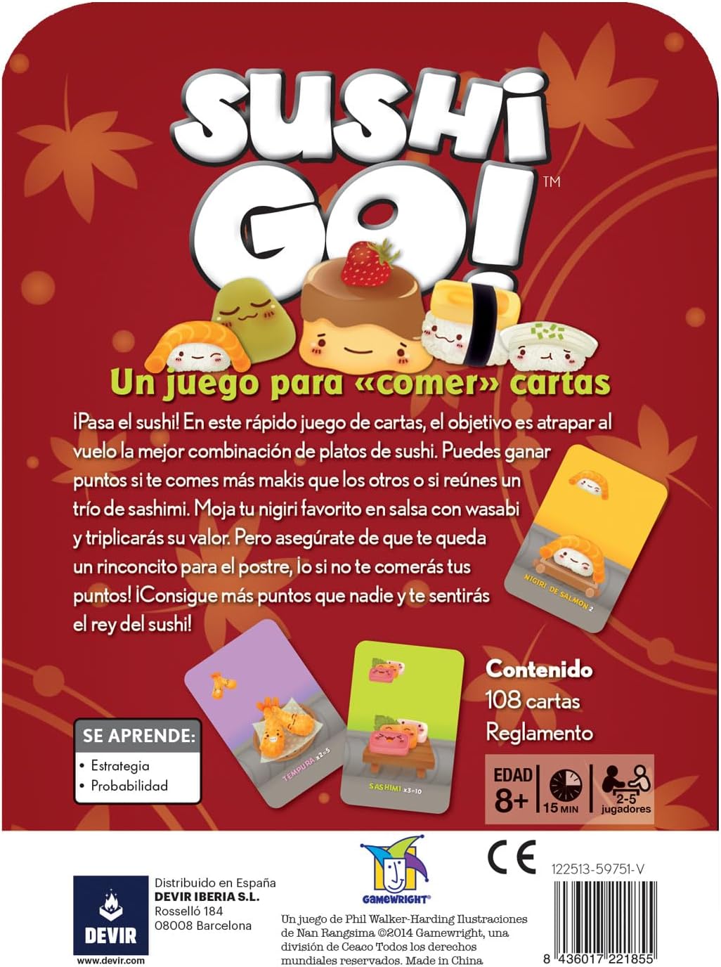 Sushi Go! - Juego de Mesa en Español