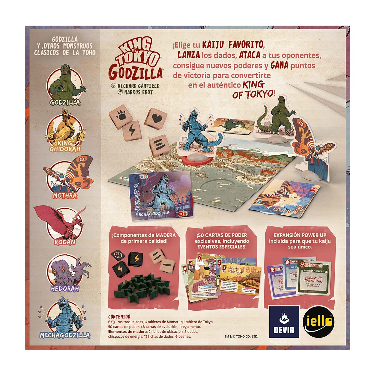 King of Tokyo GODZILLA - Juego de Mesa en Español
