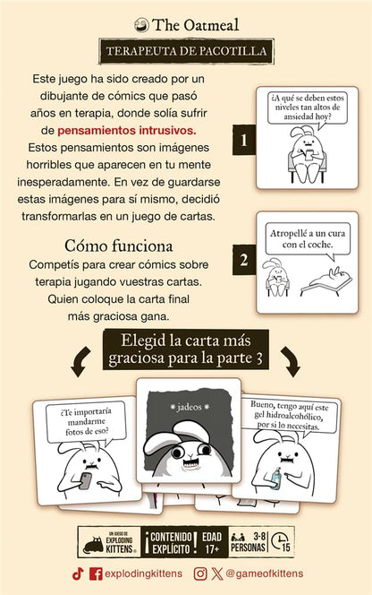 Terapeuta de Pacotilla - Juego de Mesa en Español 17+