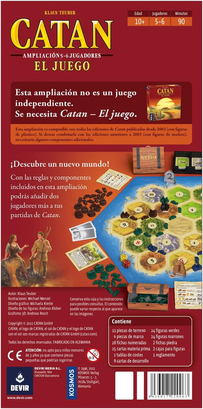 Catan Ampliación: Base 5-6 jugadores - ESPAÑOL