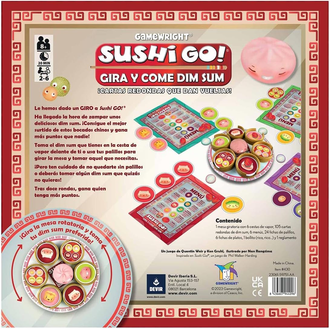 Sushi Go: Gira y Come Dim Sum - Juego de Mesa en Español