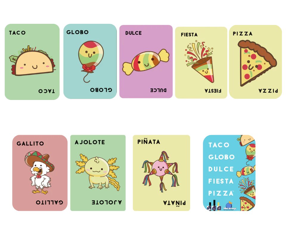 Taco, Globo, Dulce, Fiesta Pizza - Juego de Mesa en Español