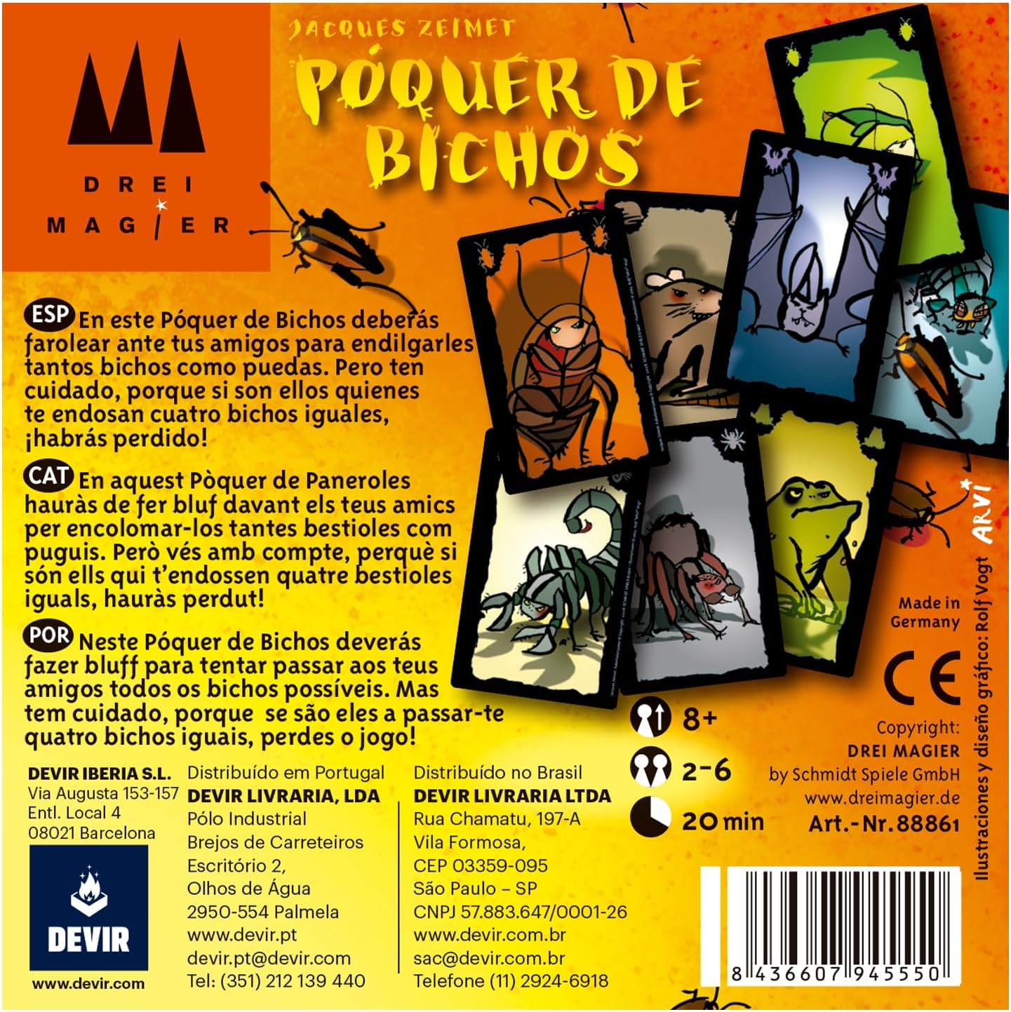 Poquer de Bichos - Juego de Mesa en Español