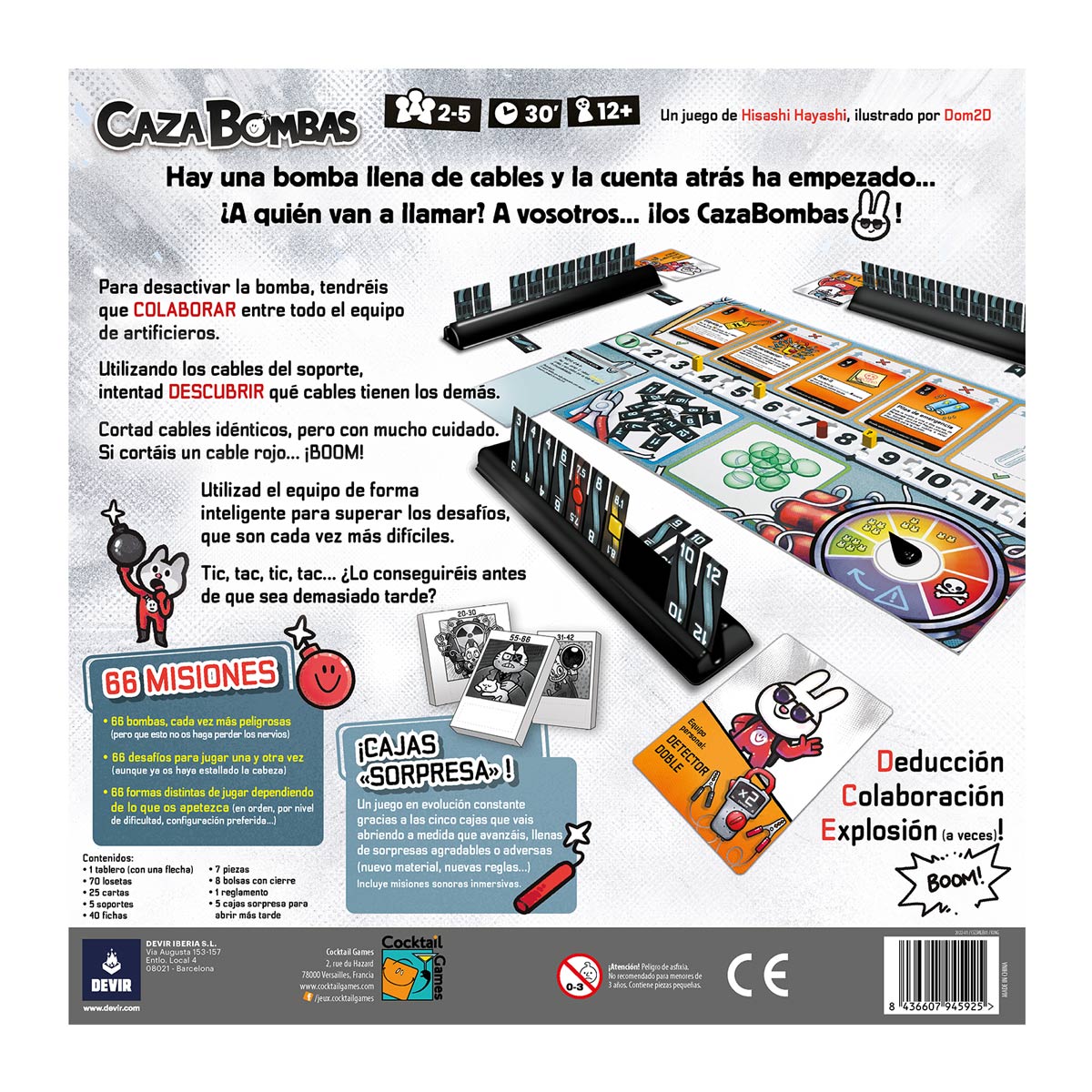 Caza Bombas - Juego de Mesa en Español